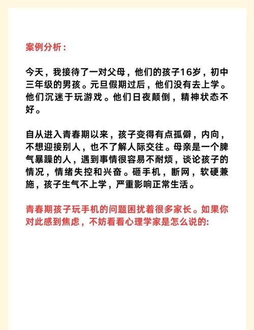 解码青春期手机依赖，15岁少年的心理需求与家庭重建计划